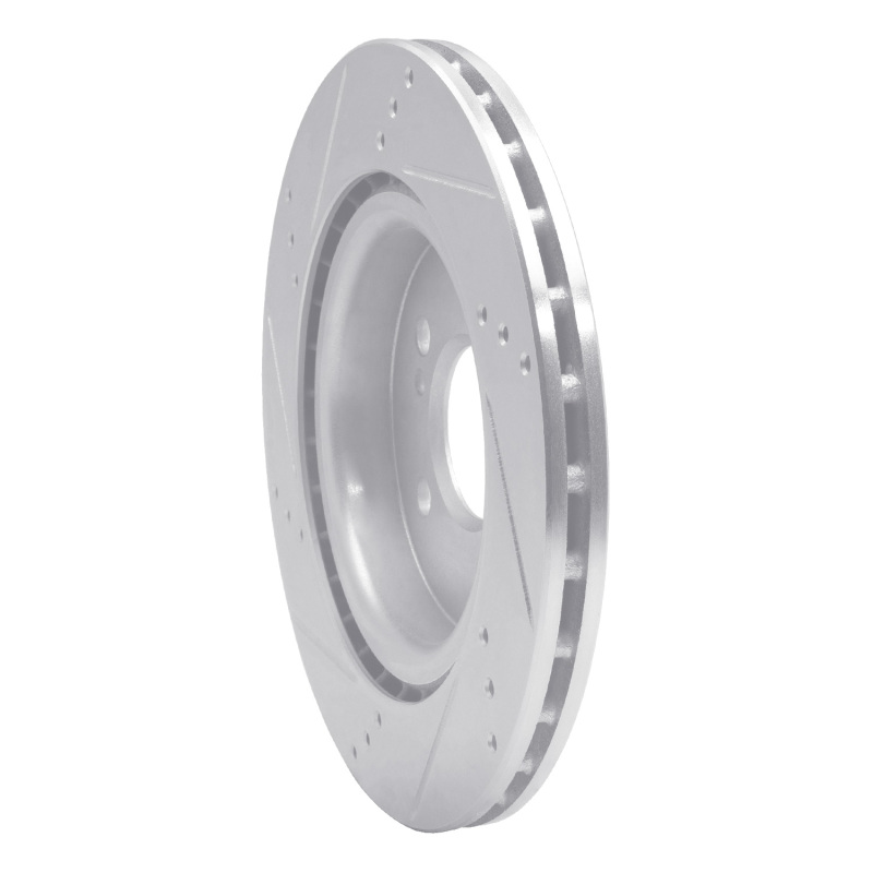 Mercedes-Benz CLA250 Brake Rotor (1) - Rear Right - R1 Concepts - Drilled & Slotted - Silver - `14-`19